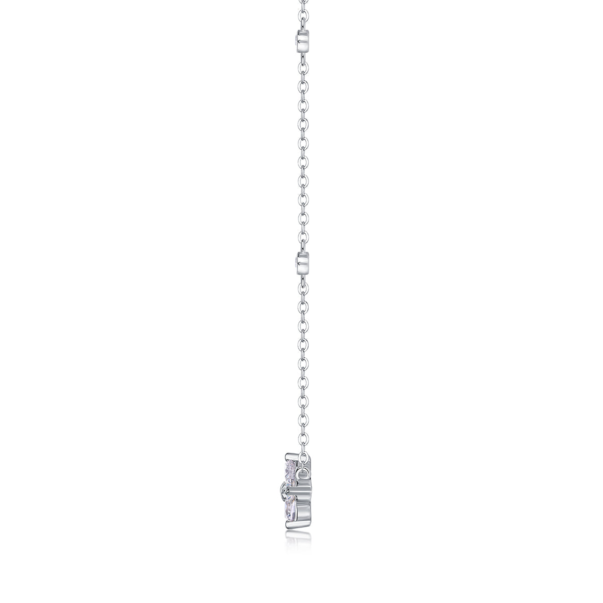 925 Sterling Silver Platinum Moissanite Star Necklace