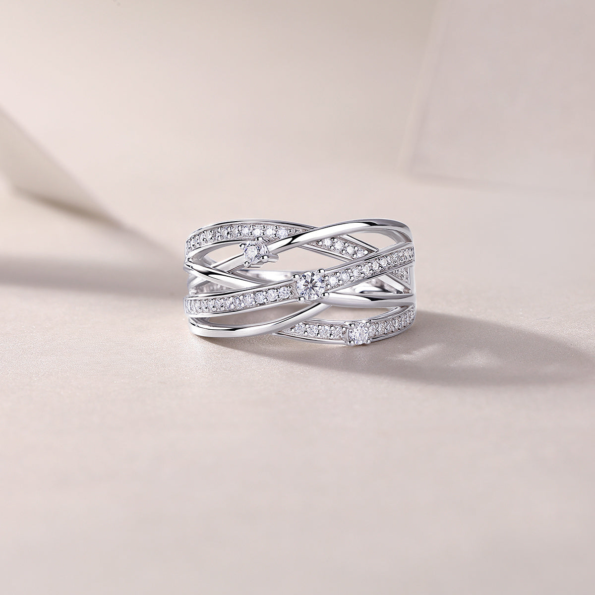 925 Sterling Silver Moissanite Ring