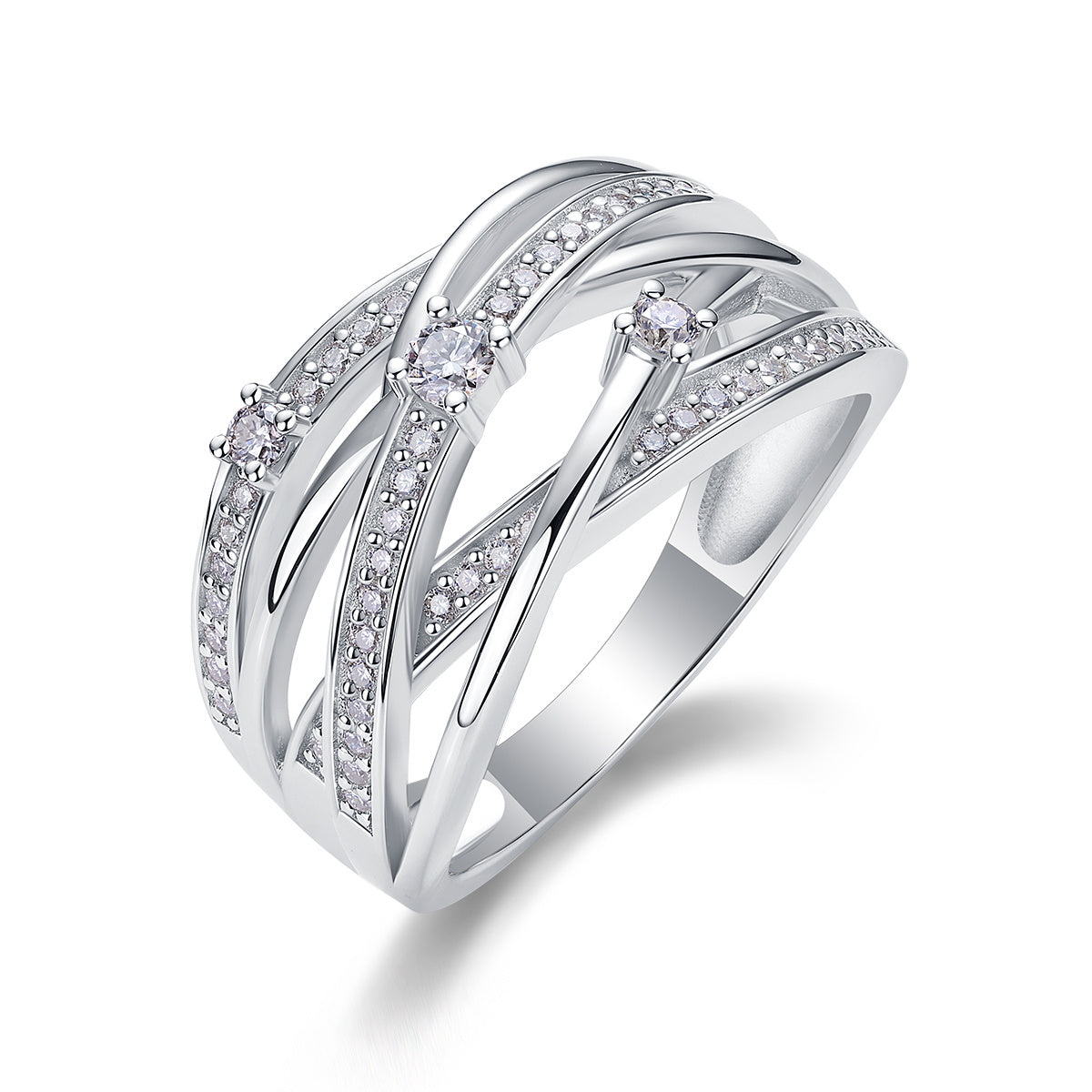 925 Sterling Silver Moissanite Ring