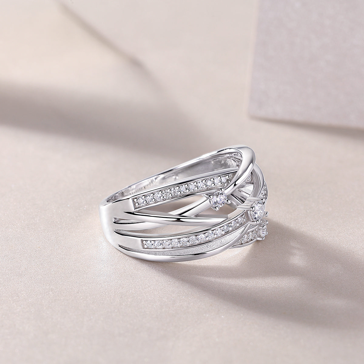 925 Sterling Silver Moissanite Ring