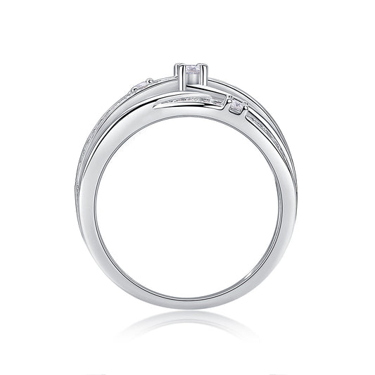 925 Sterling Silver Moissanite Ring