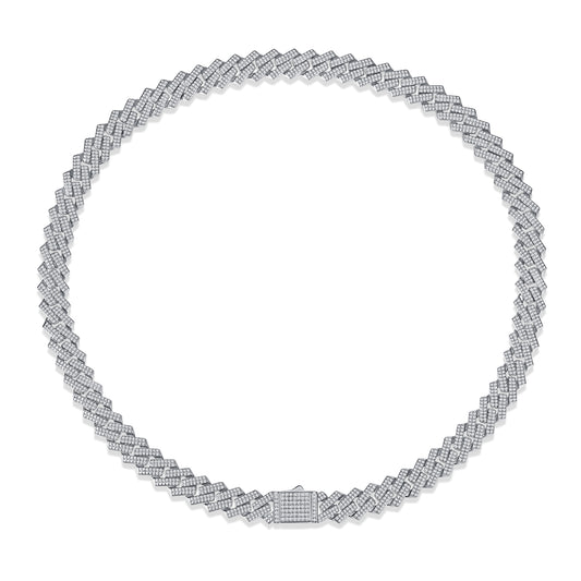 925 Sterling Silver Mosan Moissanite Diamond Necklace