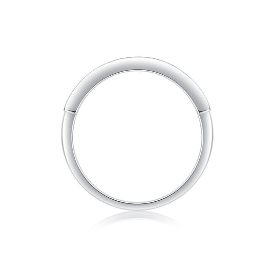 925 Sterling Silver Moissanite Ring Band