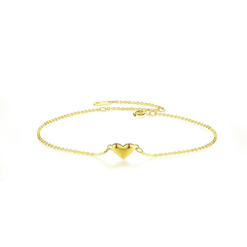 14K Gold Heart Bracelet