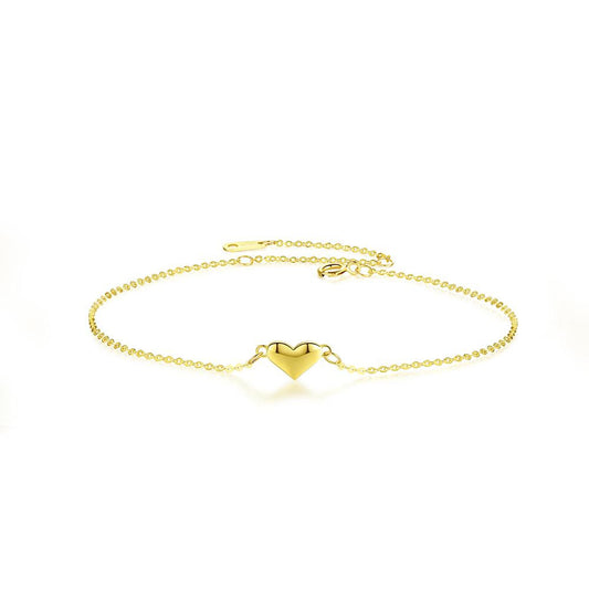 14K Gold Heart Bracelet