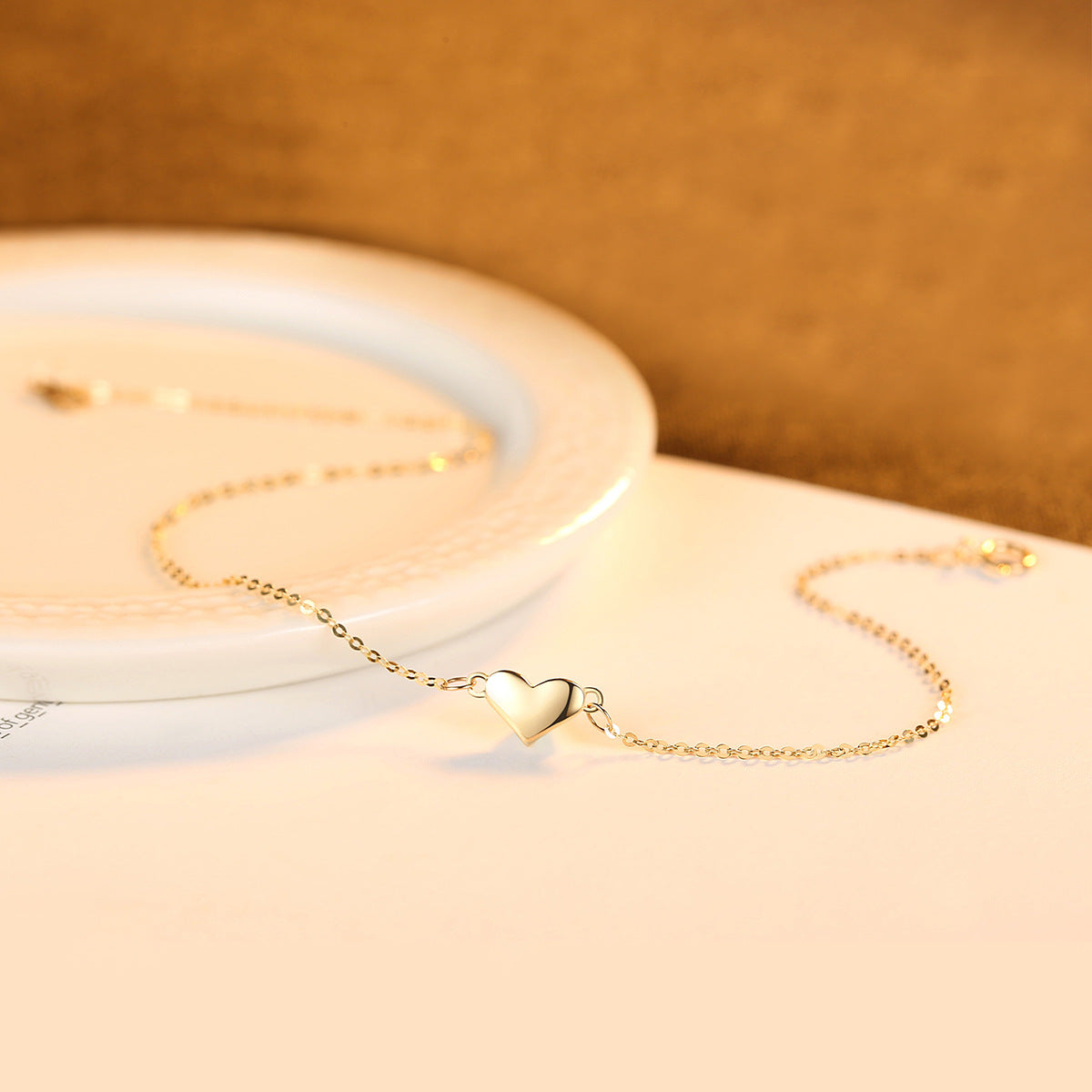 14K Gold Heart Bracelet