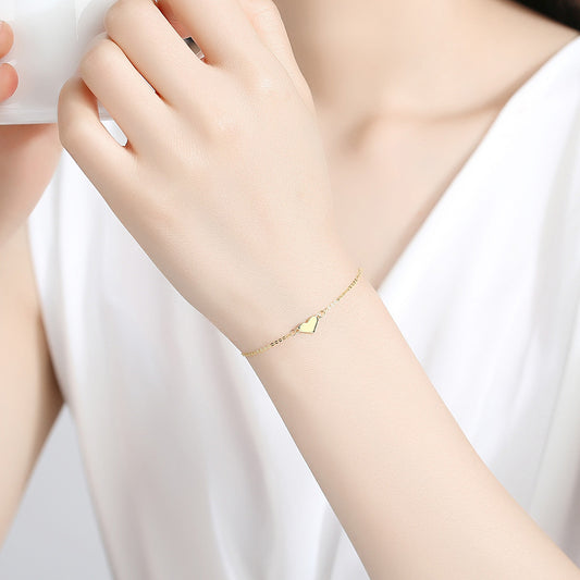 14K Gold Heart Bracelet