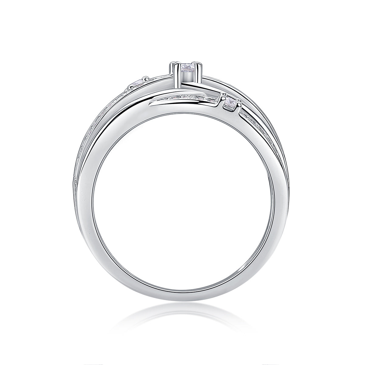 925 Sterling Silver Moissanite Ring