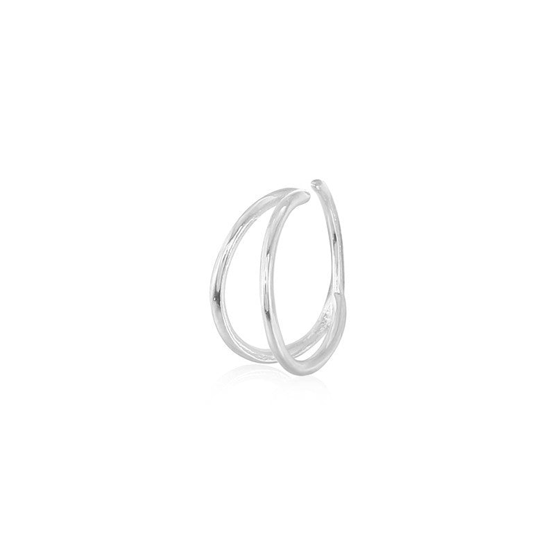 925 Sterling Silver Double Ring Nose Ring