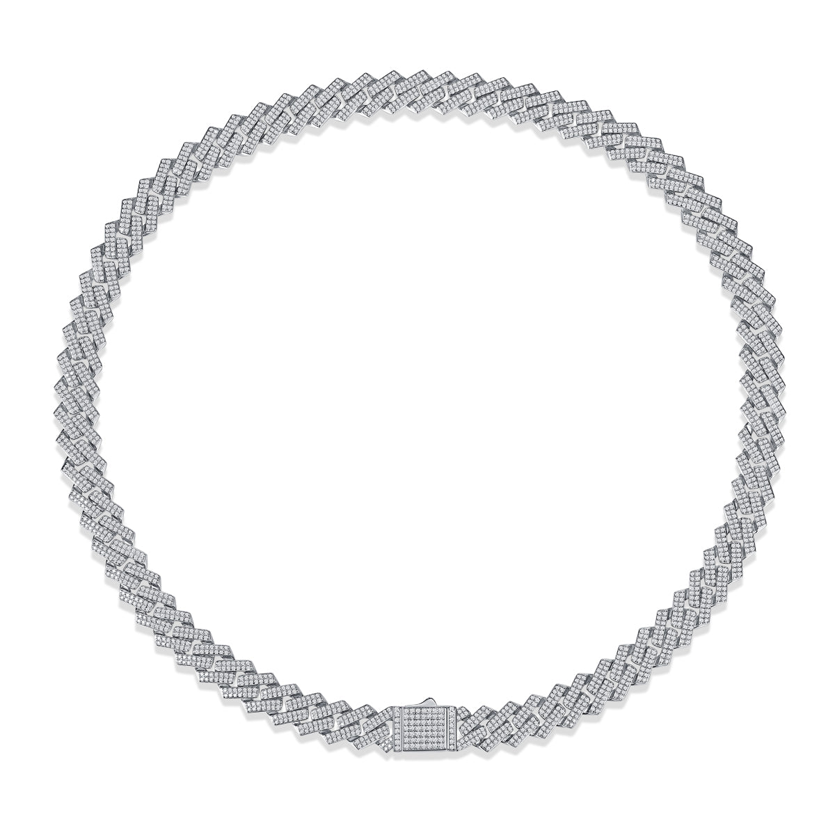 925 Sterling Silver Mosan Moissanite Diamond Necklace