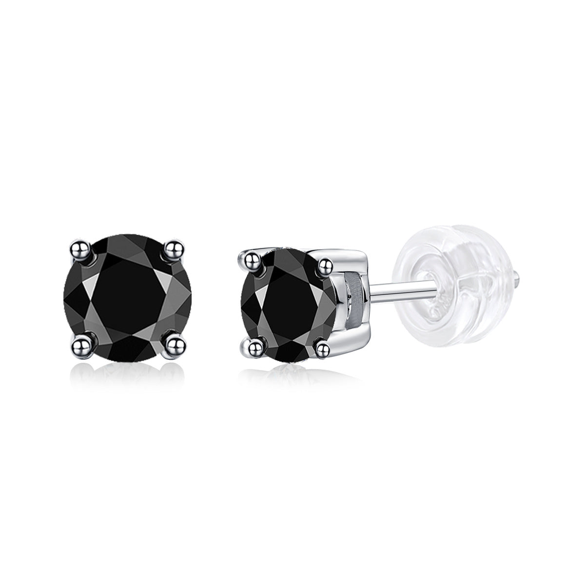 925 Sterling Silver .25ct Diamond Stud Earrings