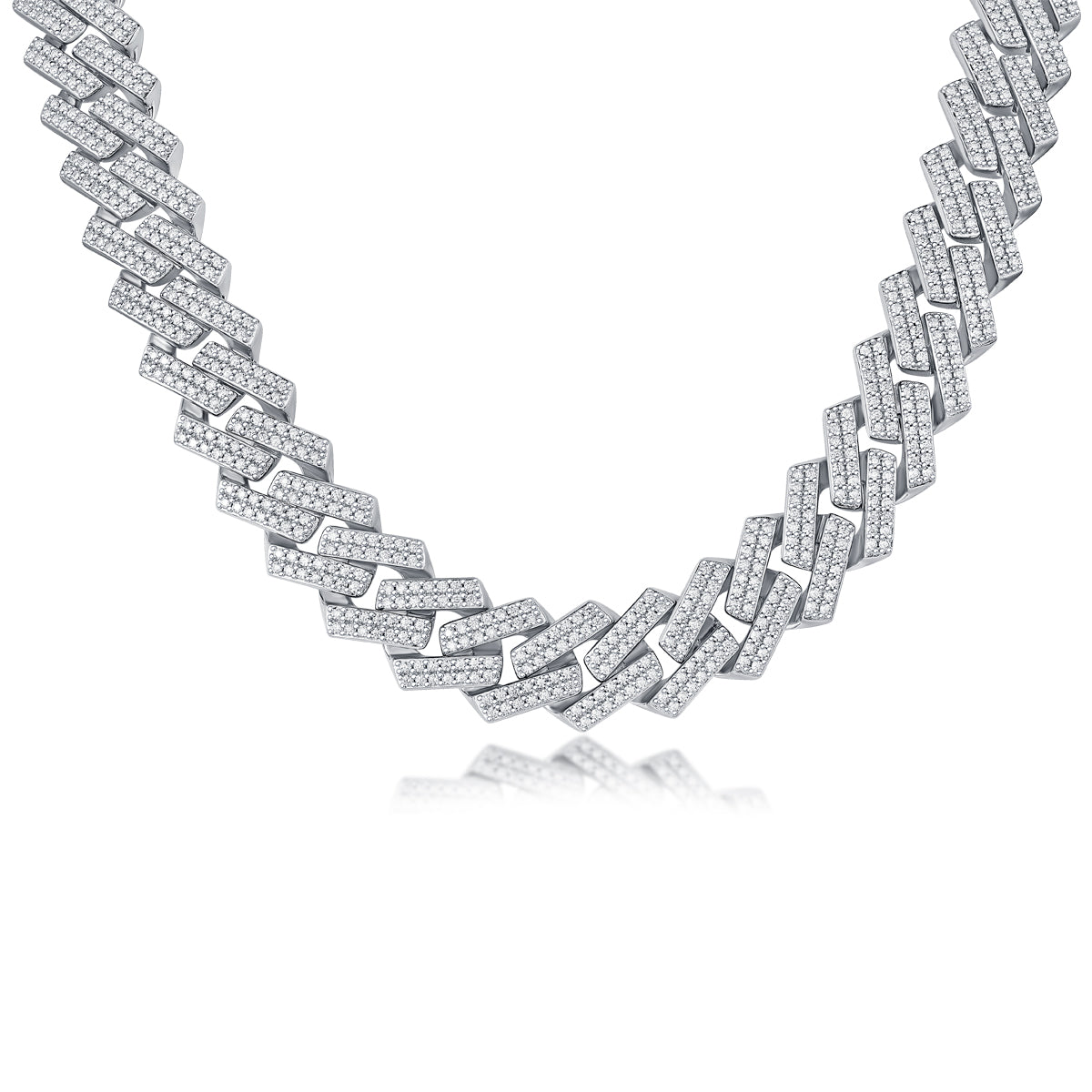925 Sterling Silver Mosan Moissanite Diamond Necklace